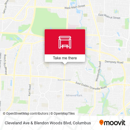 Mapa de Cleveland Ave & Blendon Woods Blvd