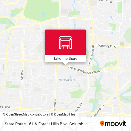 State Route 161 & Forest Hills Blvd map