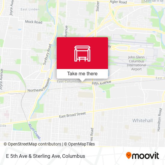 E 5th Ave & Sterling Ave map