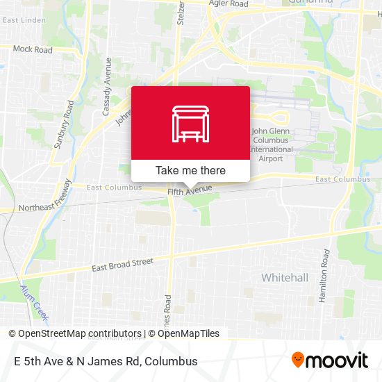 Mapa de E 5th Ave & N James Rd