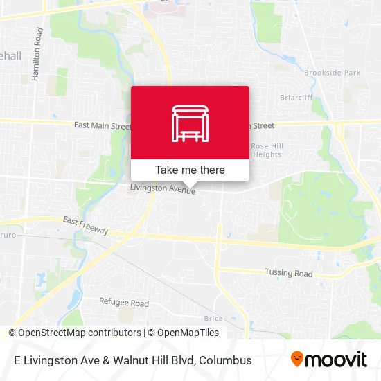 E Livingston Ave & Walnut Hill Blvd map