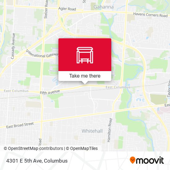 Mapa de 4301 E 5th Ave
