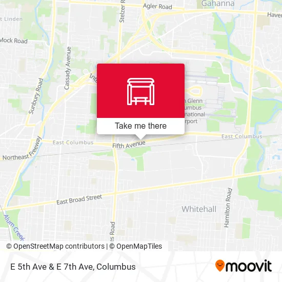 Mapa de E 5th Ave & E 7th Ave