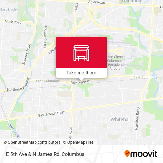 Mapa de E 5th Ave & N James Rd
