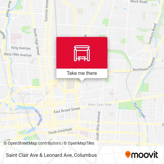Saint Clair Ave & Leonard Ave map