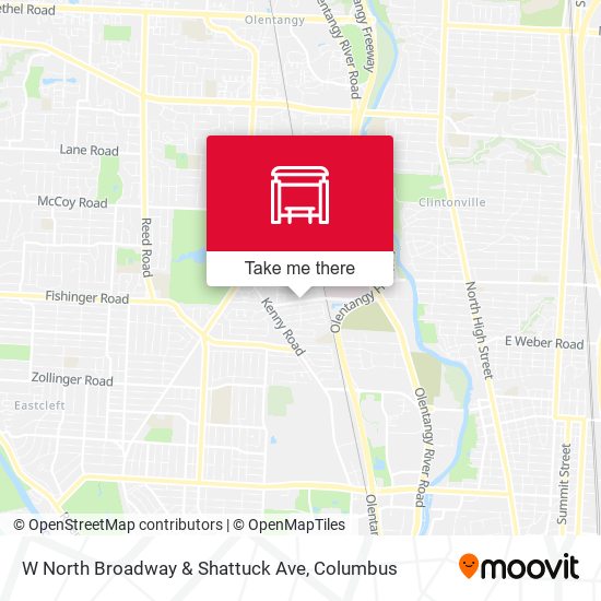 W North Broadway & Shattuck Ave map