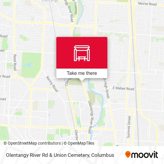 Olentangy River Rd & Union Cemetery map