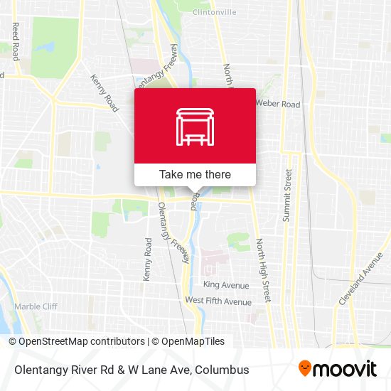 Olentangy River Rd & W Lane Ave map