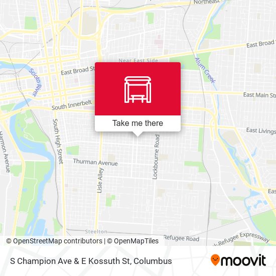 S Champion Ave & E Kossuth St map