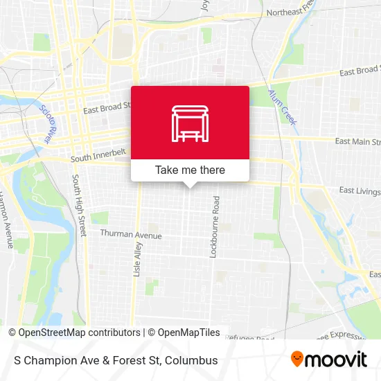 S Champion Ave & Forest St map