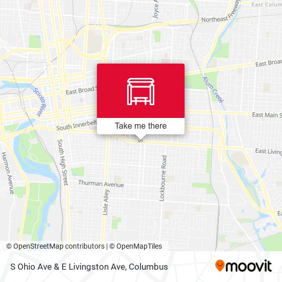 S Ohio Ave & E Livingston Ave map