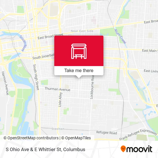 S Ohio Ave & E Whittier St map