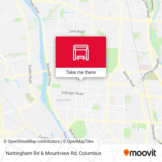 Nottingham Rd & Mountview Rd map