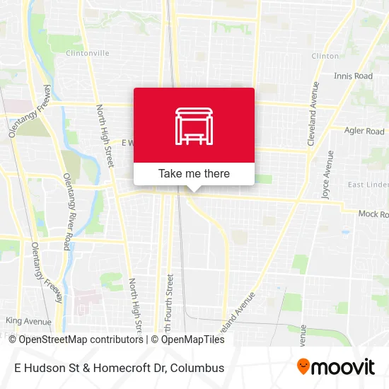 E Hudson St & Homecroft Dr map