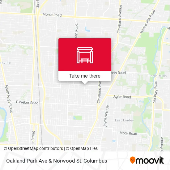 Oakland Park Ave & Norwood St map