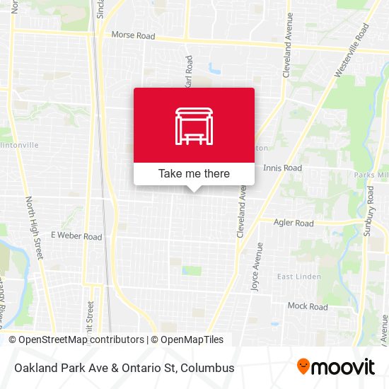 Oakland Park Ave & Ontario St map