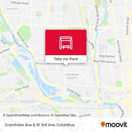 Grandview Ave & W 3rd Ave map