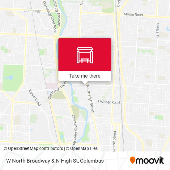 W North Broadway & N High St map