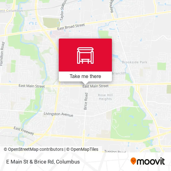 E Main St & Brice Rd map