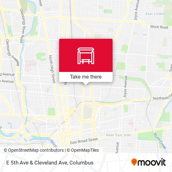 Mapa de E 5th Ave & Cleveland Ave