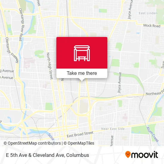 Mapa de E 5th Ave & Cleveland Ave
