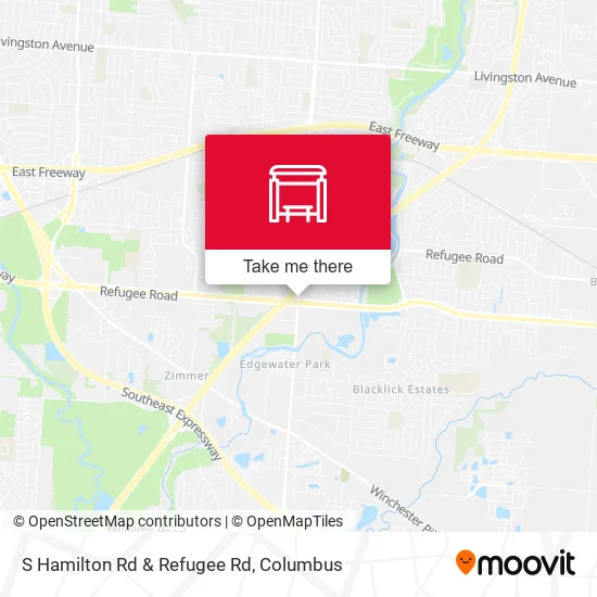 S Hamilton Rd & Refugee Rd map