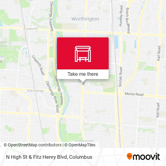 N High St & Fitz Henry Blvd map