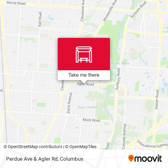 Perdue Ave & Agler Rd map