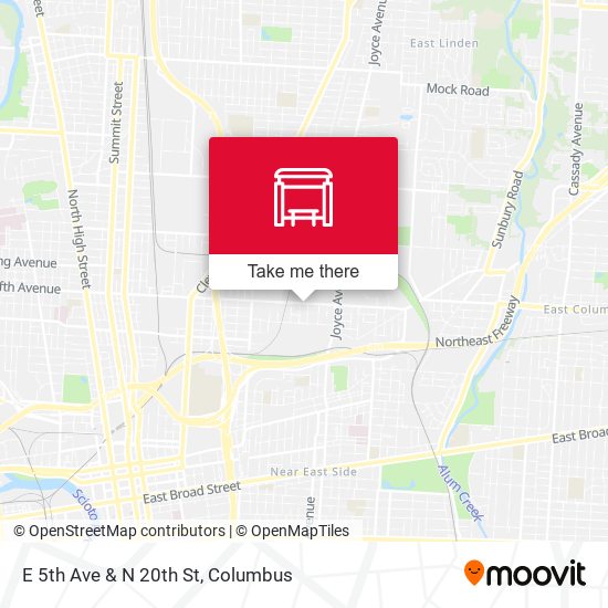 Mapa de E 5th Ave & N 20th St