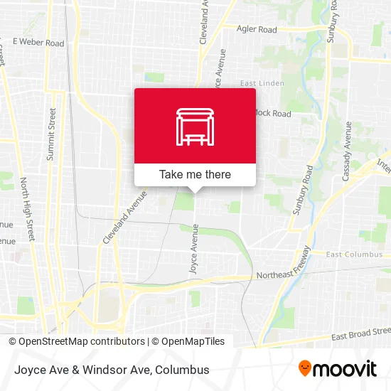 Joyce Ave & Windsor Ave map