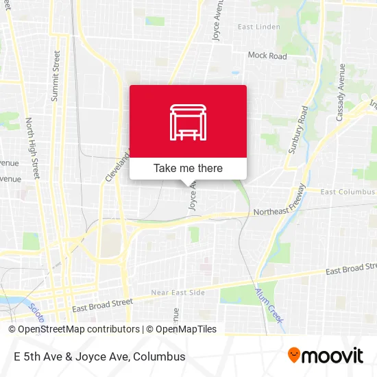 E 5th Ave & Joyce Ave map