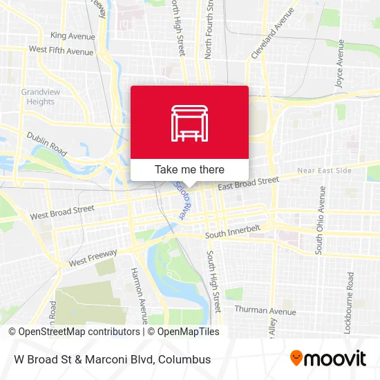 W Broad St & Marconi Blvd map