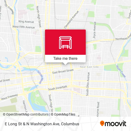 Mapa de E Long St & N Washington Ave