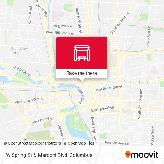 Mapa de W Spring St & Marconi Blvd