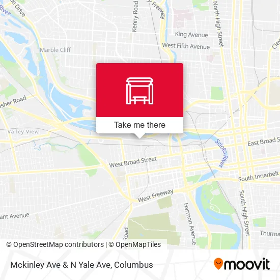 Mckinley Ave & N Yale Ave map