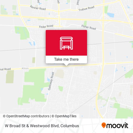 Mapa de W Broad St & Westwood Blvd