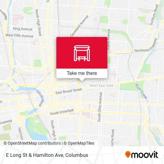 E Long St & Hamilton Ave map