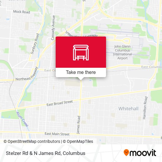 Stelzer Rd & N James Rd map