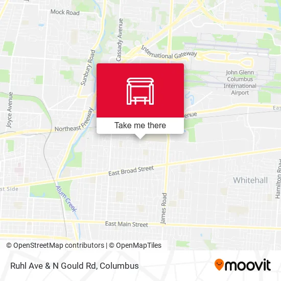 Ruhl Ave & N Gould Rd map