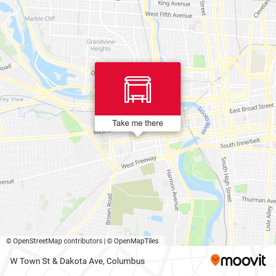 W Town St & Dakota Ave map