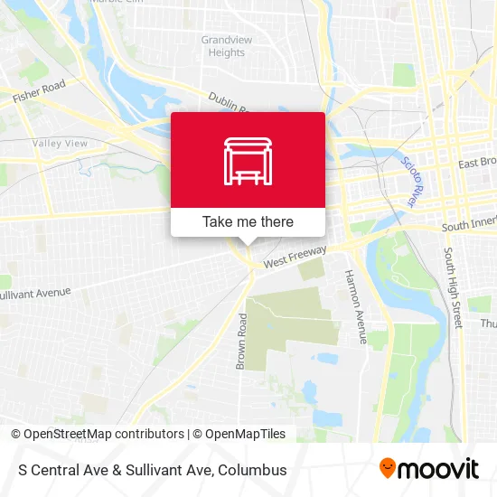 S Central Ave & Sullivant Ave map