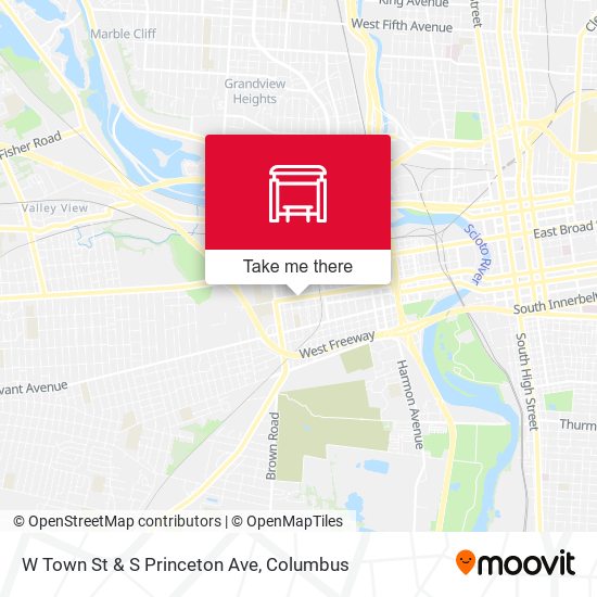 Mapa de W Town St & S Princeton Ave