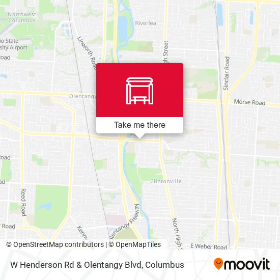 W Henderson Rd & Olentangy Blvd map