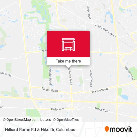 Hilliard Rome Rd & Nike Dr map