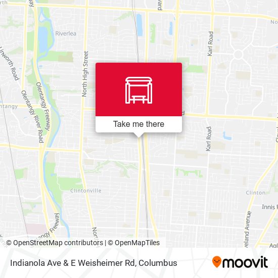 Mapa de Indianola Ave & E Weisheimer Rd
