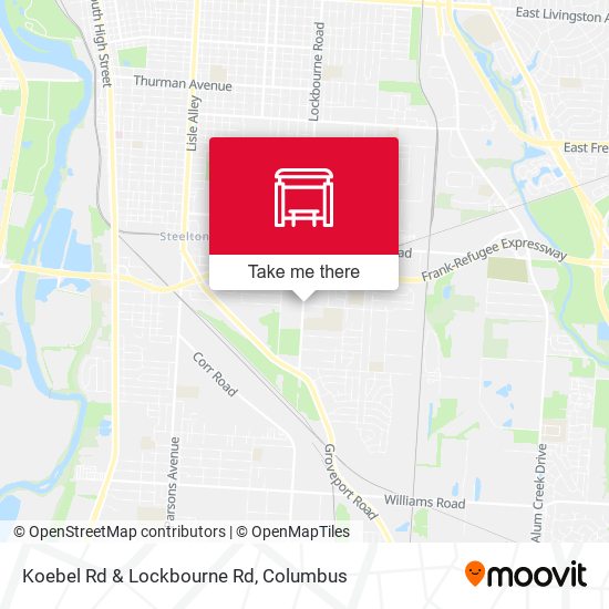 Koebel Rd & Lockbourne Rd map