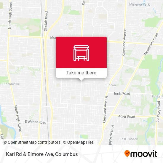 Karl Rd & Elmore Ave map