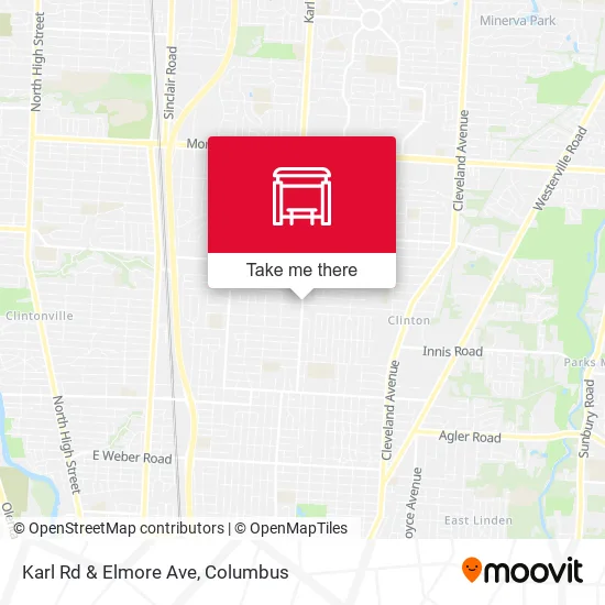 Karl Rd & Elmore Ave map