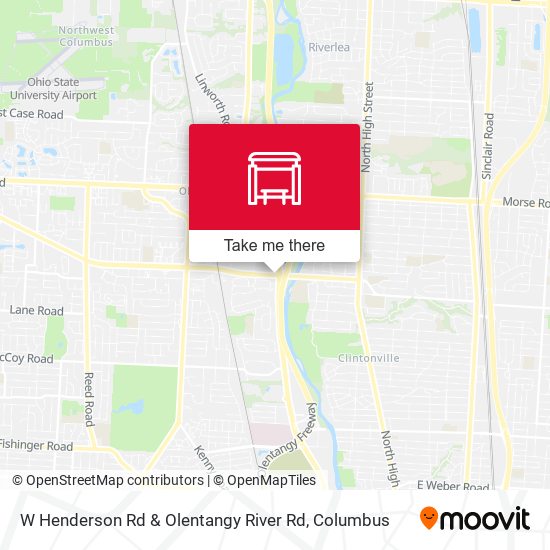 W Henderson Rd & Olentangy River Rd map