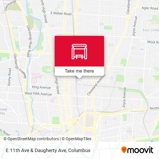 E 11th Ave & Daugherty Ave map